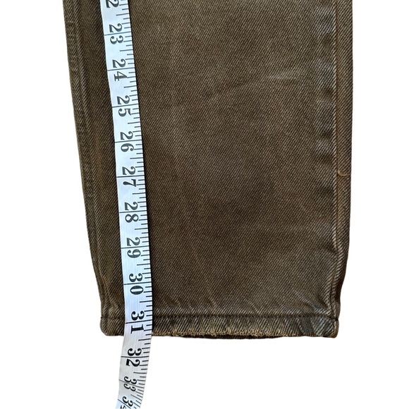 FREE PEOPLE Distressed Straight Leg Denim Jeans Brown Size 28 NWOT - Picture 9 of 10